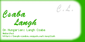 csaba langh business card